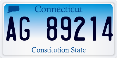 CT license plate AG89214