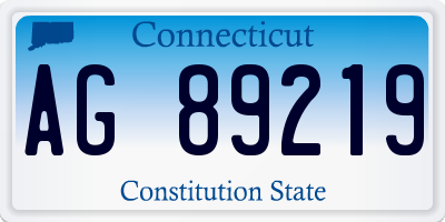 CT license plate AG89219