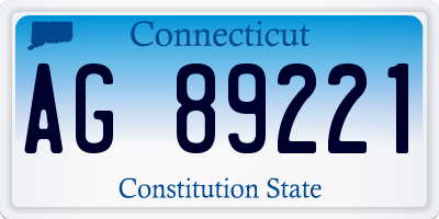 CT license plate AG89221