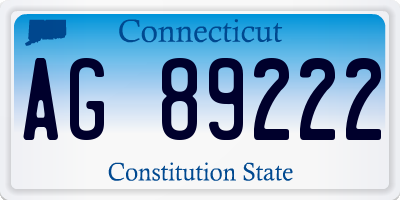 CT license plate AG89222