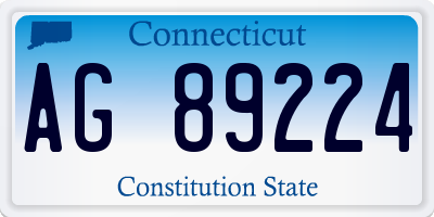 CT license plate AG89224