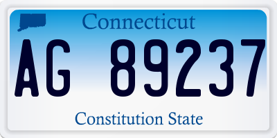 CT license plate AG89237