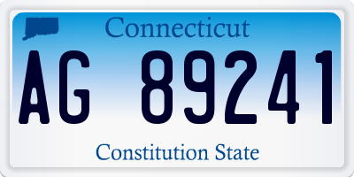 CT license plate AG89241