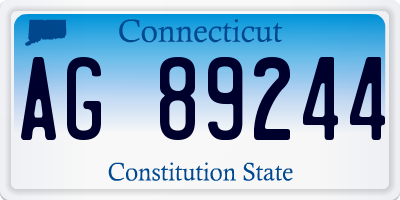 CT license plate AG89244