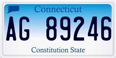 CT license plate AG89246