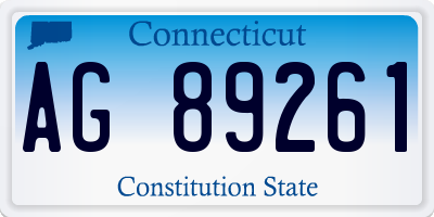 CT license plate AG89261