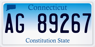 CT license plate AG89267
