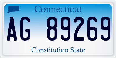 CT license plate AG89269