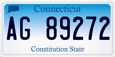 CT license plate AG89272