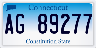 CT license plate AG89277