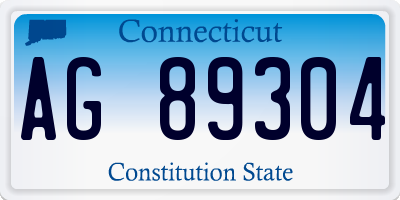 CT license plate AG89304