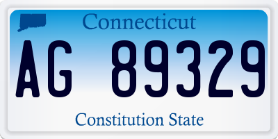 CT license plate AG89329