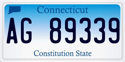 CT license plate AG89339