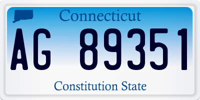 CT license plate AG89351