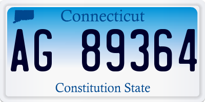 CT license plate AG89364