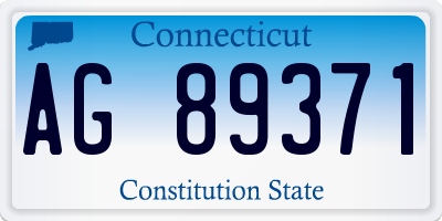 CT license plate AG89371