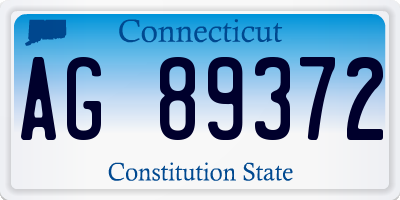 CT license plate AG89372