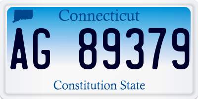 CT license plate AG89379