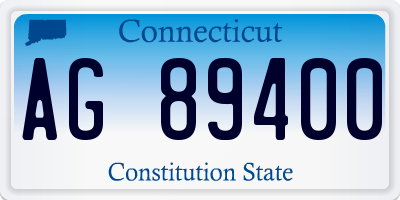 CT license plate AG89400