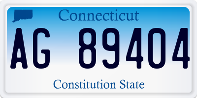 CT license plate AG89404