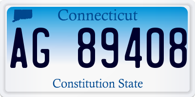 CT license plate AG89408
