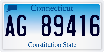 CT license plate AG89416
