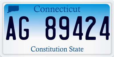 CT license plate AG89424