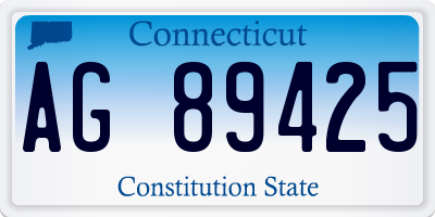 CT license plate AG89425
