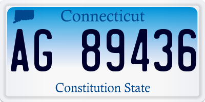 CT license plate AG89436