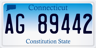 CT license plate AG89442