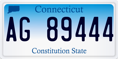 CT license plate AG89444