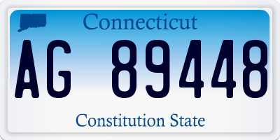 CT license plate AG89448