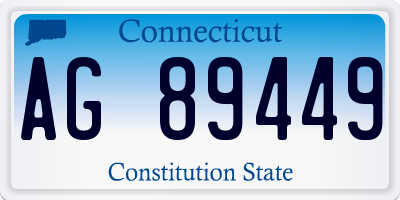 CT license plate AG89449