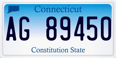 CT license plate AG89450