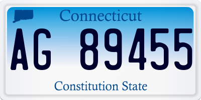 CT license plate AG89455