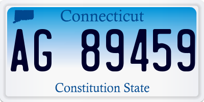 CT license plate AG89459