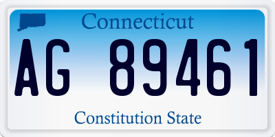 CT license plate AG89461