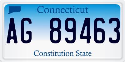 CT license plate AG89463
