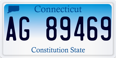CT license plate AG89469