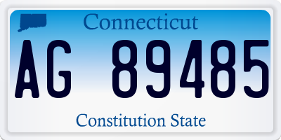 CT license plate AG89485