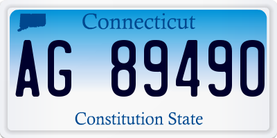 CT license plate AG89490