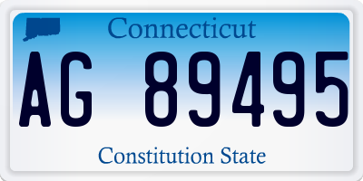 CT license plate AG89495