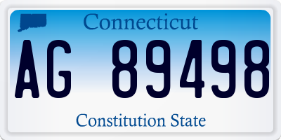 CT license plate AG89498