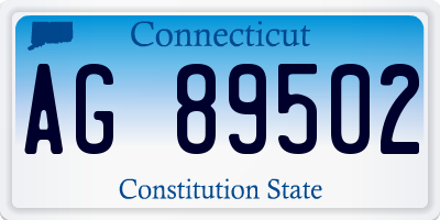 CT license plate AG89502