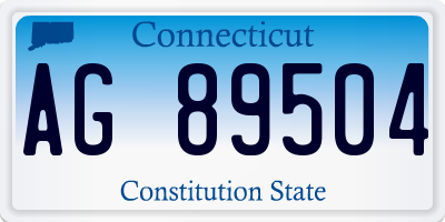 CT license plate AG89504