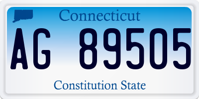 CT license plate AG89505