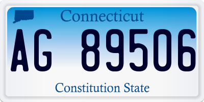 CT license plate AG89506