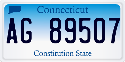 CT license plate AG89507