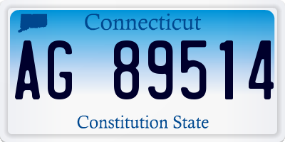 CT license plate AG89514
