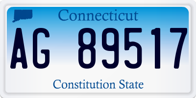 CT license plate AG89517